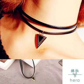 【Hera】赫拉 雙層頸圈龐克三角頸鍊三角形