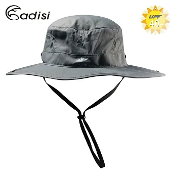 ADISI 抗UV吸排透氣牛仔盤帽AS18032(M-XL) / 城市綠洲專賣 (UPF40+、防曬、防紫外線、機能帽、遮陽帽)鐵灰/卡其/L