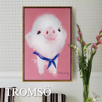 TROMSO北歐風尚板畫有框畫-萌萌小豬40X60CM