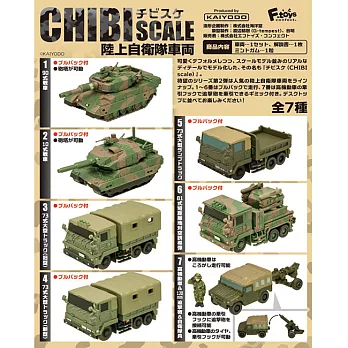 【日本正版授權】整盒10入 CHIBI SCALE 陸上自衛隊車輛 盒玩/模型/擺飾 F-toys