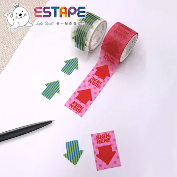 【ESTAPE】Sign here｜可書寫便利貼2入組（紅箭頭、條紋箭頭）