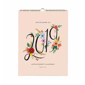 2019 Rifle Paper BOUQUET APPOINTMENT 花束行事曆/月曆