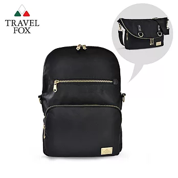 【TRAVEL FOX 旅狐】摺疊式可變造型二用包 (TB703-01) 黑色