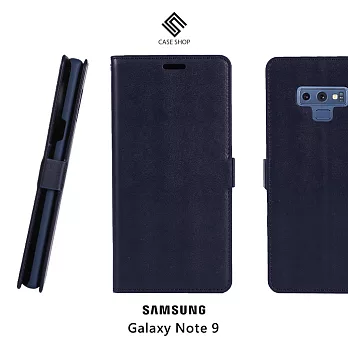 CASE SHOP SAMSUNG Galaxy Note 9 專用磁釦側掀站立式皮套藍
