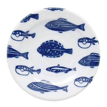 【IZAWA】藍染繪柄小皿 ‧魚