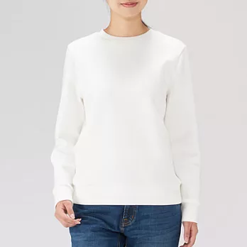 [MUJI無印良品]女棉混二重織長袖套衫M白色