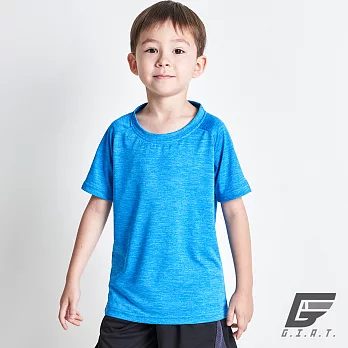 GIAT 兒童涼爽運動排汗衣(3M花紗款)100天藍