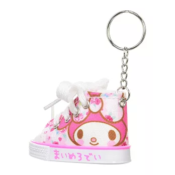 Sanrio 美樂蒂迷你帆布鞋造型鑰匙圈(粉玫瑰)