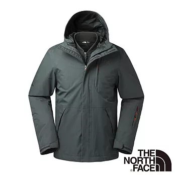 【The North Face】男 兩件式ThermoBall防水外套S灰色