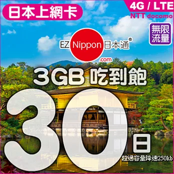 30天3GB無限量上網卡