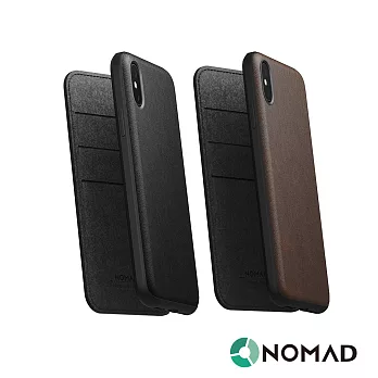 美國NOMAD經典皮革側掀保護套- iPhone Xs max棕