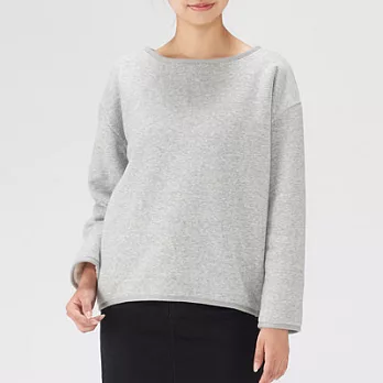 [MUJI無印良品]女棉混內裏絨毛套衫ML淺灰