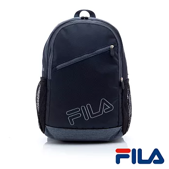 FILA 中性時尚LOGO多功能後背包-BPR-5203-NV-質感藍