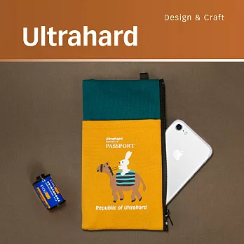 Ultrahard 月見兔手機袋/Plus-騎駱駝(黃綠)