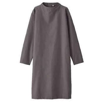 [MUJI無印良品]女新疆棉二重織洋裝M~L墨灰
