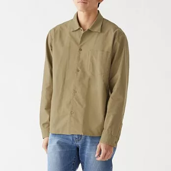 [MUJI無印良品]男新疆棉牛津布方型剪裁襯衫L~XL嫩綠