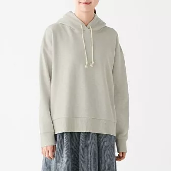 [MUJI無印良品]女棉混節紗裏毛連帽上衣XSS灰銀