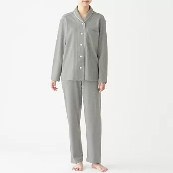 [MUJI無印良品]女有機棉無側縫柔滑家居睡衣M灰色