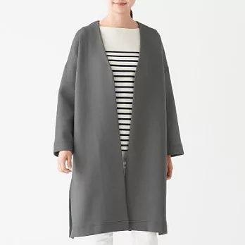 [MUJI無印良品]女棉混二重織大衣M~L灰色