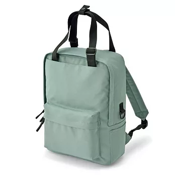 [MUJI無印良品]聚酯纖維可手提後背包/A4綠色