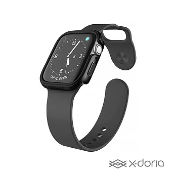 x-doria Apple Watch 44mm 保護殼 DEFENSE EDGE 刀鋒系列曜石黑