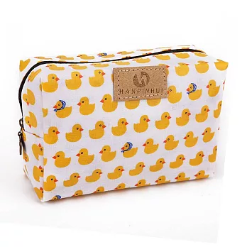 AmaZing 防水印花牛津布多功能化妝包 (9款任選)小黃鴨