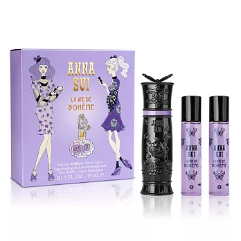 Anna Sui 安娜蘇 紫蝶戀香頌隨身瓶(淡香水15ml*2)