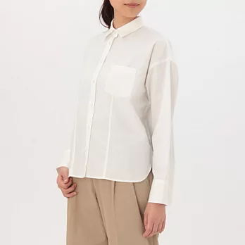[MUJI無印良品]女棉平織襯衫柔白M~L