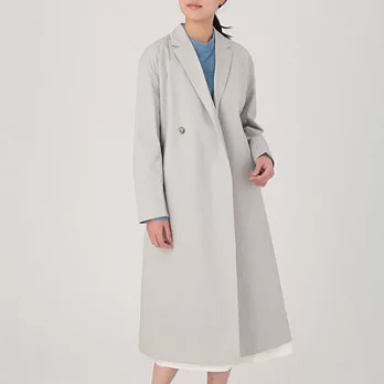 [MUJI無印良品]女棉質高密度斜紋織大衣灰色M~L