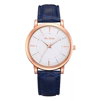 Watch-123 商務完美簡約時尚個性皮帶手錶 (4色任選)藍色