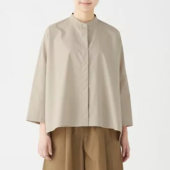 [MUJI無印良品]女新疆棉平織布寬版襯衫ONE SIZE淺米