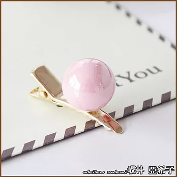 『坂井.亞希子』糖果星球馬卡龍色系珍珠甜美鴨嘴夾 -粉色