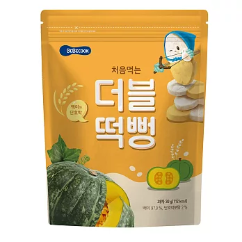 韓國【BEBECOOK】嬰幼兒雙色初食綿綿米餅- 白米南瓜(30g)