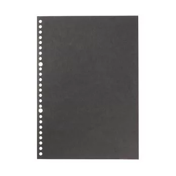[MUJI無印良品]書型可撕活頁紙(6mm橫線).26孔/50頁.黑.B5