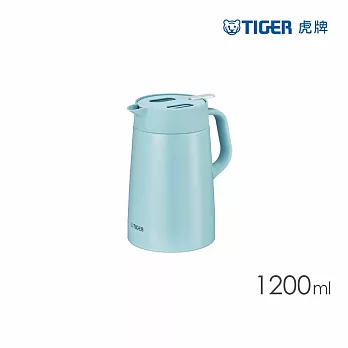 TIGER虎牌 北歐時尚輕巧大容量桌上型保溫水壺不鏽鋼保溫瓶(PWO-A120)  水藍
