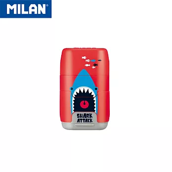 MILAN COMPACT橡皮擦+削筆器_鯊客嘟嘟_ 威尼斯紅