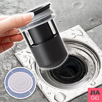 JIAGO 排水孔防蟲防臭地漏芯黑色