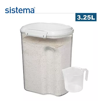 【sistema】紐西蘭製進口烘焙系列扣式保鮮盒附量杯-3.25L(原廠總代理)