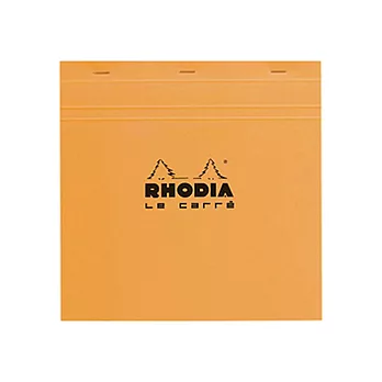 【Rhodia｜Basic】N°210_21x21cm_上掀式筆記本_5x5方格_80g_80張_橘皮