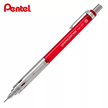 PENTEL GRAPHGEAR 300 製圖鉛筆 0.5 紅