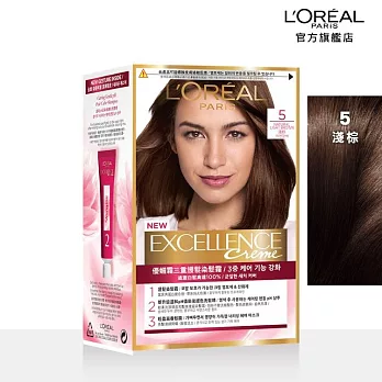 LOREAL Paris 巴黎萊雅 優媚霜三重護髮染髮霜 172g  5 淺棕