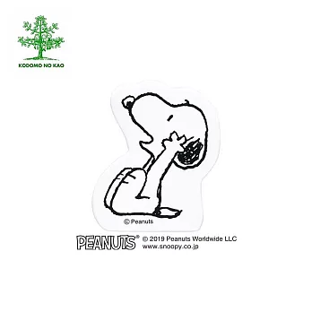 【KODOMO NO KAO】Snoopy木頭造型印章 H  伸懶腰 (2247-007)