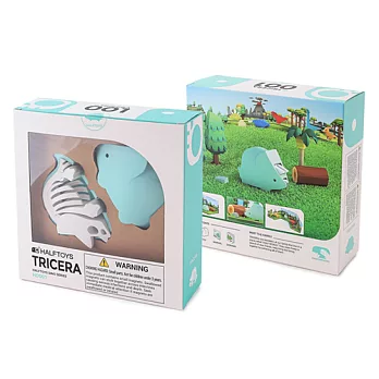 【HALFTOYS】3D恐龍樂園：三角龍（TRICERA）新版 STEAM教育玩具