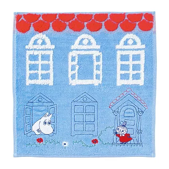 【日本丸真】Moomin純棉無撚刺繡洗臉巾 (小不點來作客)