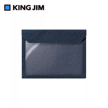 【KING JIM】FLATTY WORKS多用途帆布收納袋 限定款 點點 A4 (5466-L104)