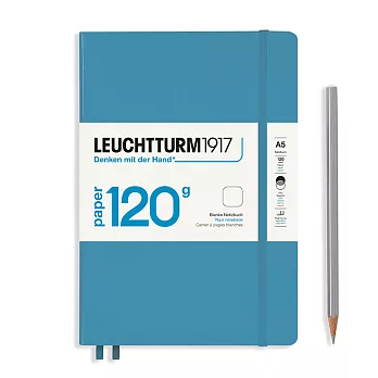 德國 LEUCHTTURM1917 120g 硬殼筆記本 A5  空白 北歐藍