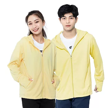 GIAT台灣製吸濕排汗透氣防曬外套(男女適穿) XL 奶油黃