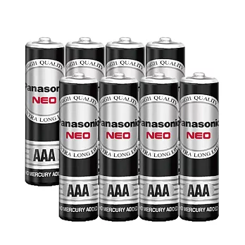Panasonic 國際牌 NEO 黑色錳乾電池 碳鋅電池(4號8入)