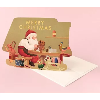 【 Clap Clap 】SANTA AND TOYS CHRISTMAS DIE CUT CARD 聖誕卡片