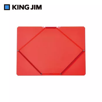 【KING JIM】CHEERS! 霓虹色文件收納夾  紅色 (CH2582T-RD)